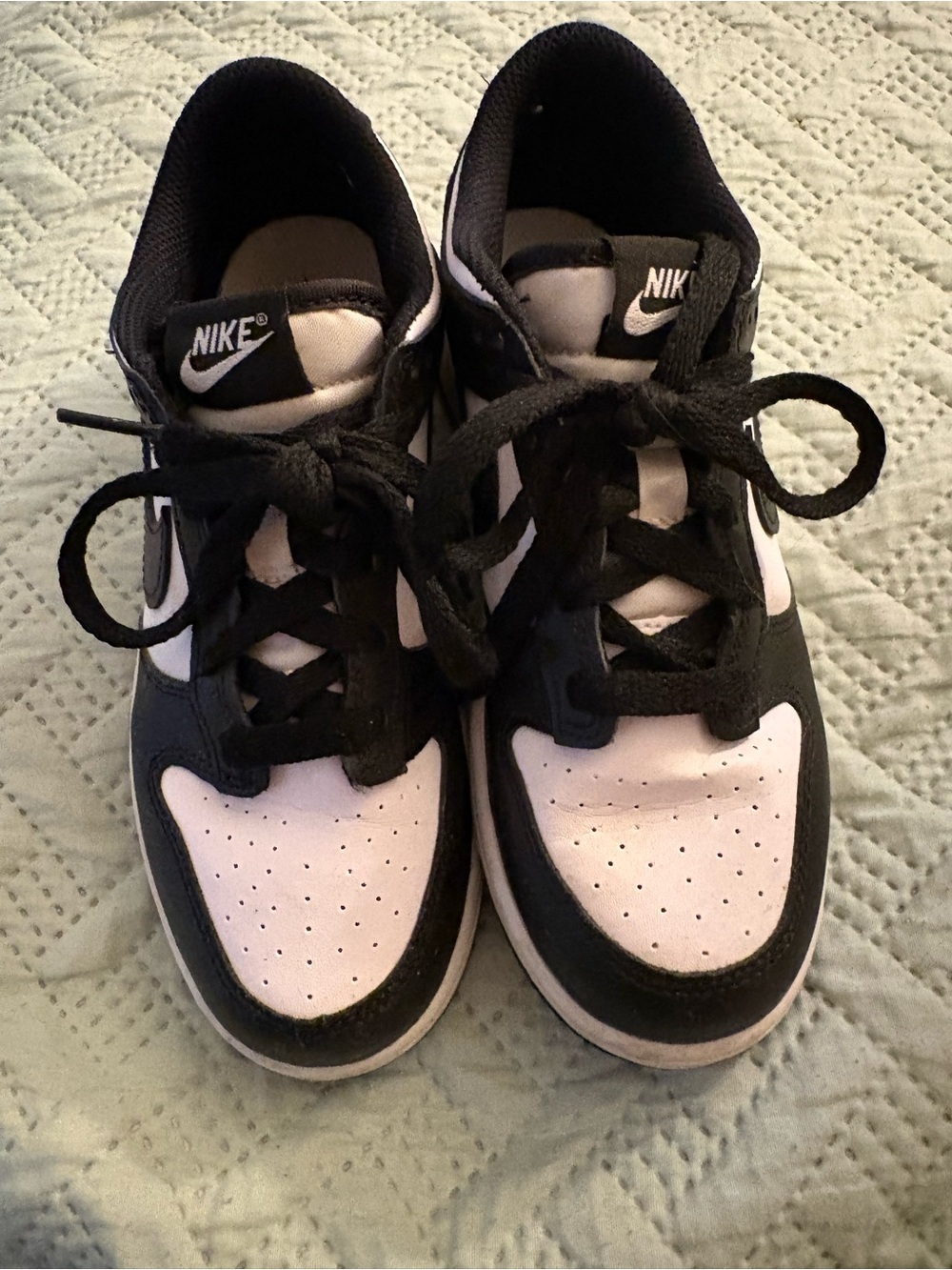 Nike Kids Black and White Low-Top Sneakers - Youth